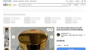 Luxury Square Glass Jar with Golden Cap