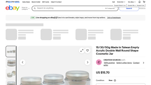 PMMA Round Transparent Jar Cosmetic Jar Empty Cosmetic Jars