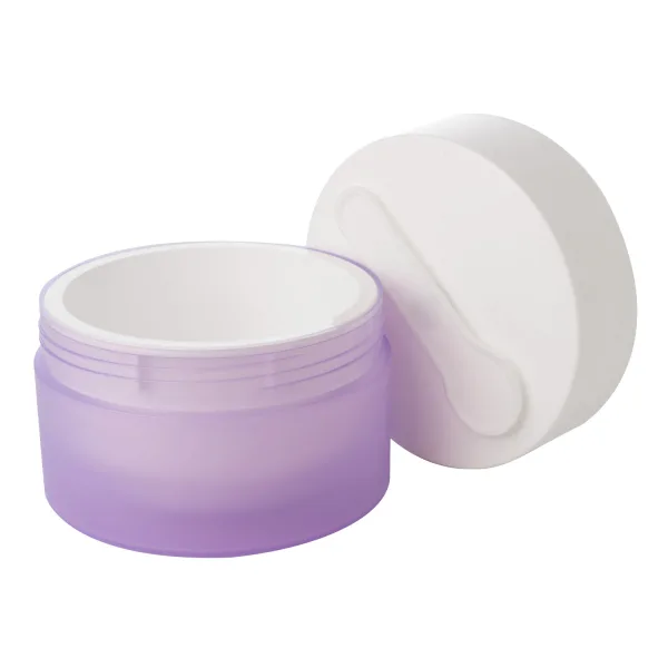 Elegant Light Purple PP Cosmetic Jar With Magnetic Spatula