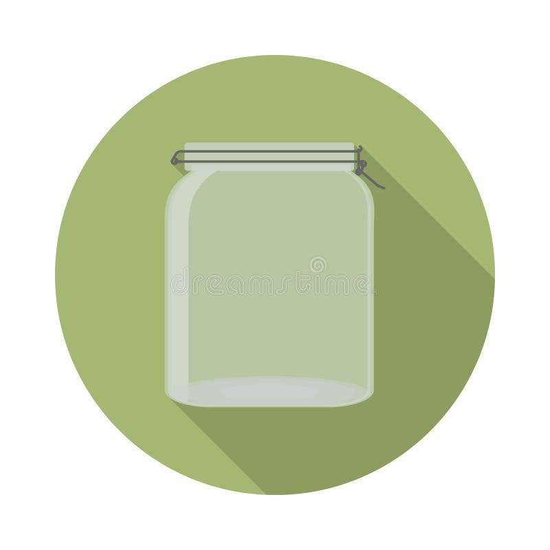 Empty Round Glass Jar with Lid