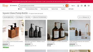 Stylish Square Glass Lotion Pump Bottle