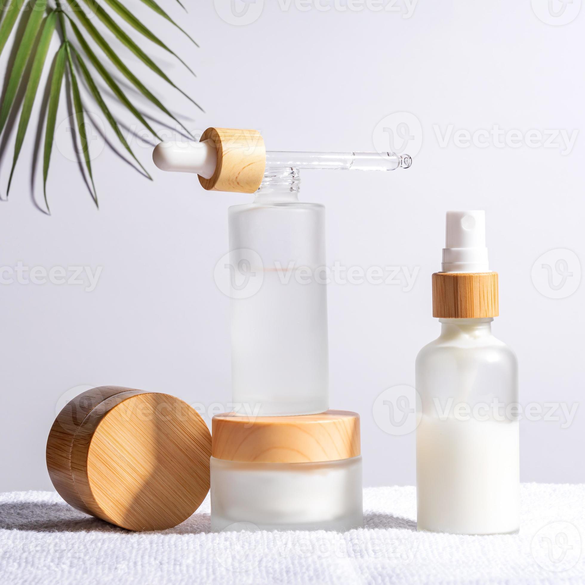 Glass Bottle With Wood Cap Wood Cosmetic Spray Bottle