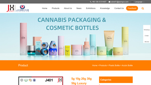 Round Acrylic Plastic Cosmetic Bottle
