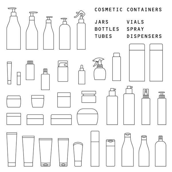 glass cosmetic bottles