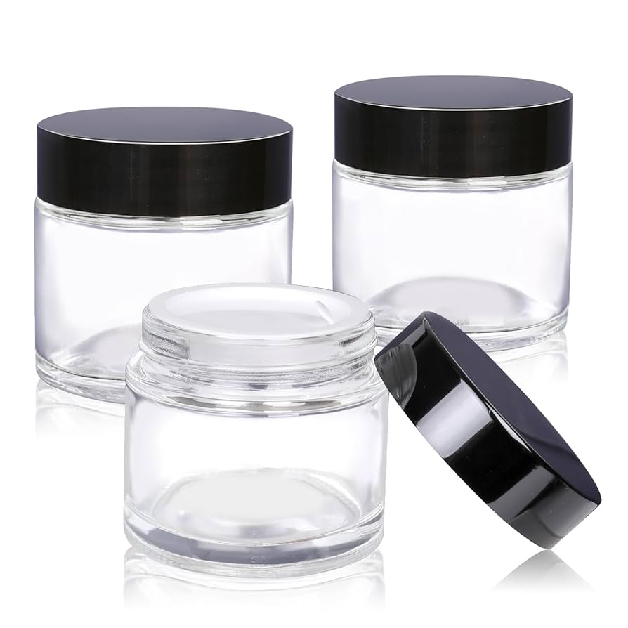 glass cosmetic jar