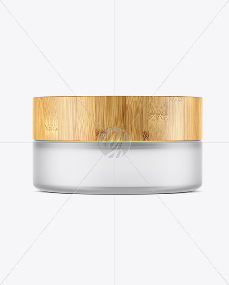 Glass Cream Jar with Bamboo Cap