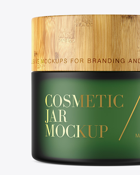 Glass Cream Jar with Bamboo Cap