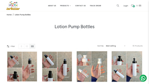 Transparent PET Bottle with Lotion Pump