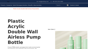 Cosmetic Square Acrylic Doulb Wall Lotion Pump Bottle