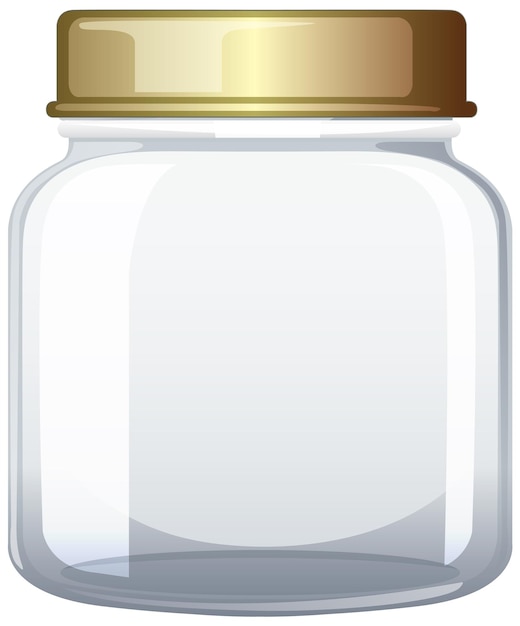 Luxury Empty Glass Jar with Golden Lid