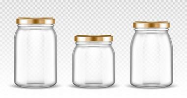 Luxury Empty Glass Jar with Golden Lid
