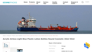 Round Acrylic Plastic Cosmetic Bottle
