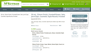 Frosted Green Glass Jar with Double-wall Lid