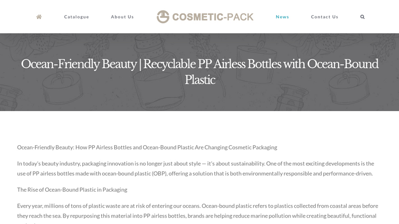 Ocean Bound Plastic PP Cosmetic Jar