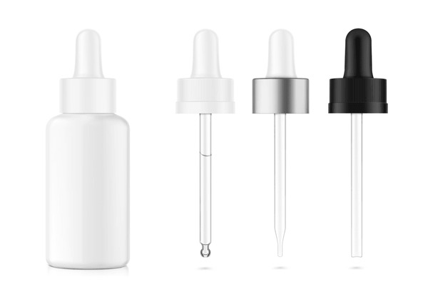 PET Cylinder Transparent Dropper Bottle