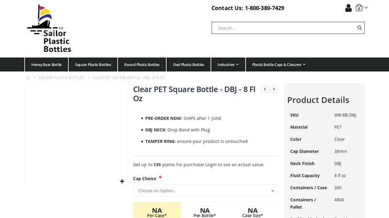 PET Square Transparent Dropper Bottle