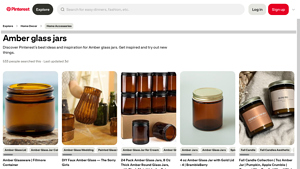 amber glass jar