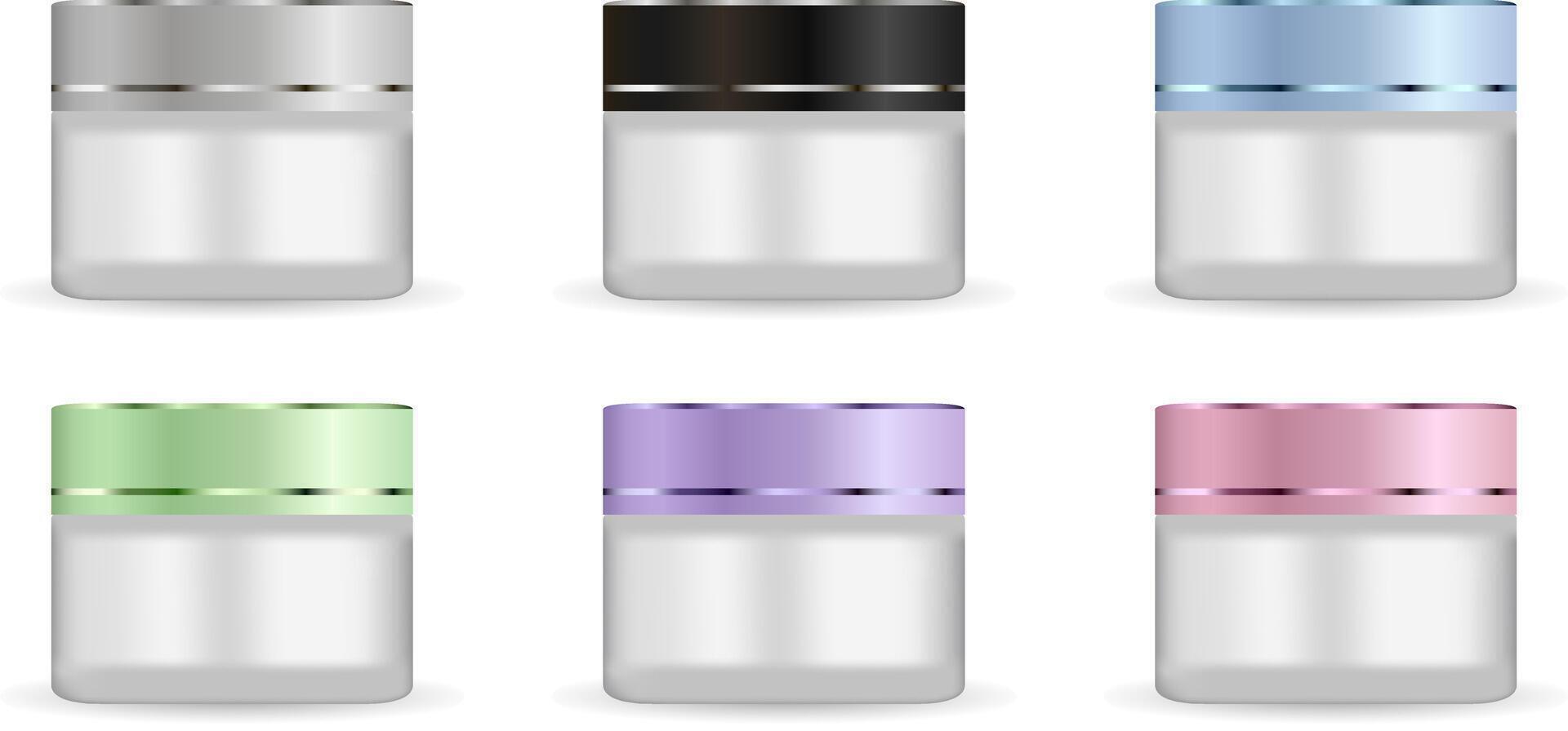 PMMA Round Plastic Cosmetic Jars Cosmetic Cream Jar Cosmetic Jars with Lids