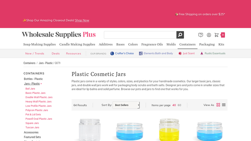 Premium Black Mini PP Cosmetic Jar