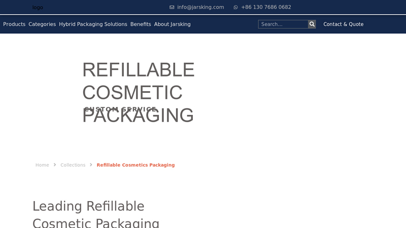 Refillable Plastic Jar With Replaceable Inner High Quality Sustainable Cosmetic Packaging