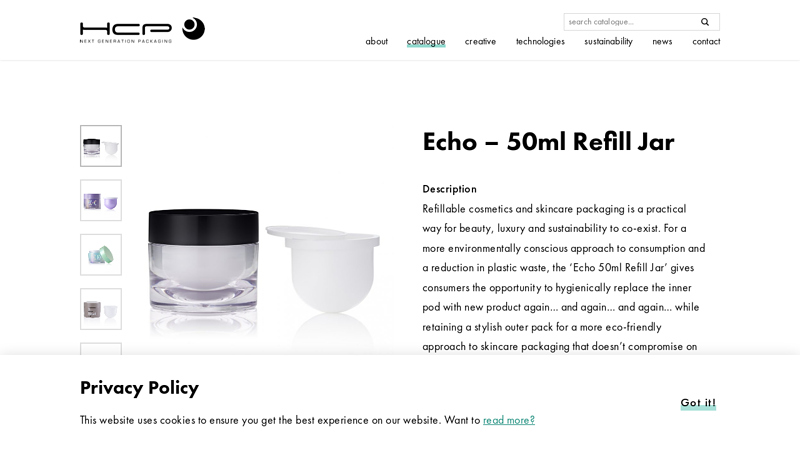 Refillable Plastic Jar With Replaceable Inner High Quality Sustainable Cosmetic Packaging