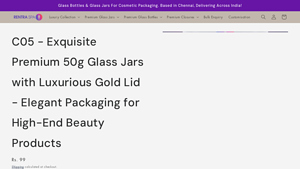 Luxury Empty Glass Jar with Golden Lid