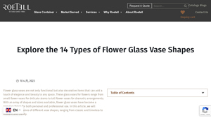 Elegant Flower Shape Glass Jar