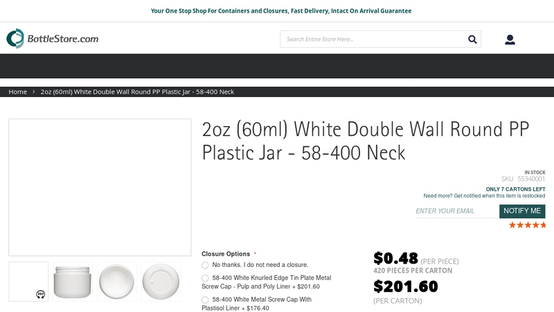 Round Recyclable PP Cosmetic Jar