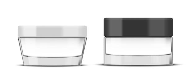 Round Shaped Glass Cosmetic Jar