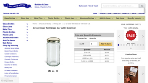 Empty Round Glass Jar with Lid