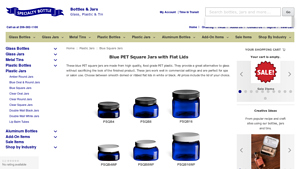 Square Cosmetic Jar with Cap