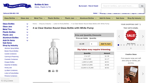 Round Glass Lotion Pump Bottle