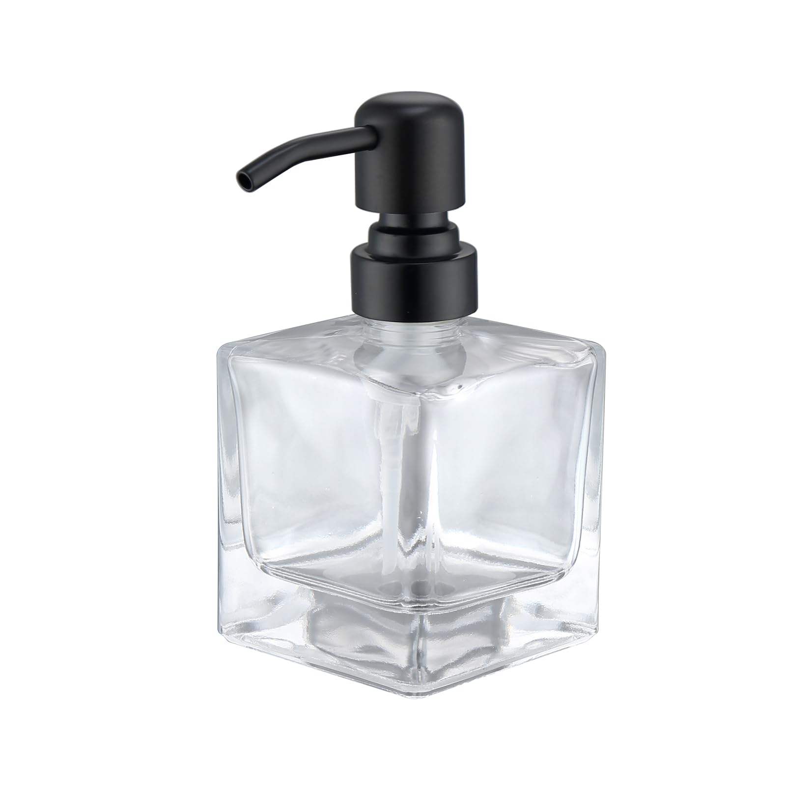 Square Glass Bottle with Pump Dispenser