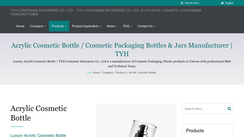 Square Shape Clear Plastic PMMA Cosmetic Packaging Container
