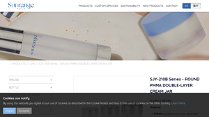 Refillable PMMA Outer Round Cream Jar