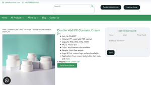 PP Cosmetic Jar Mono Material Cream Jar