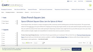 Thick Bottom Square Glass Jar