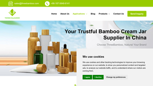 Glass Cream Jar with Bamboo Cap
