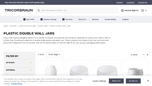 Round Shape Double Wall Cosmetic Jar
