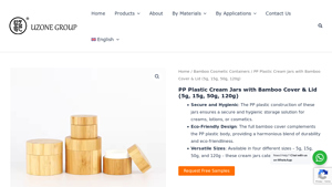 PP Cream Jar With Bamboo Lid