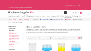 Elegant Light Purple PP Cosmetic Jar With Magnetic Spatula