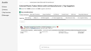 Plastic Colored Cosmetic PE Tube