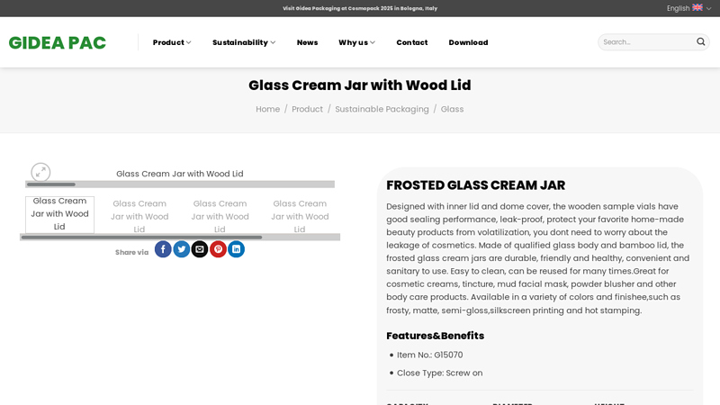 Plant-based Biodegradable Wooden Cream Jar