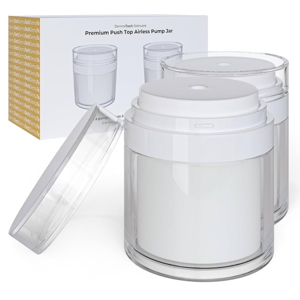 Plastic Double Wall Airless Pump Cream Jar Refillable for Cosmetics and SkinCare