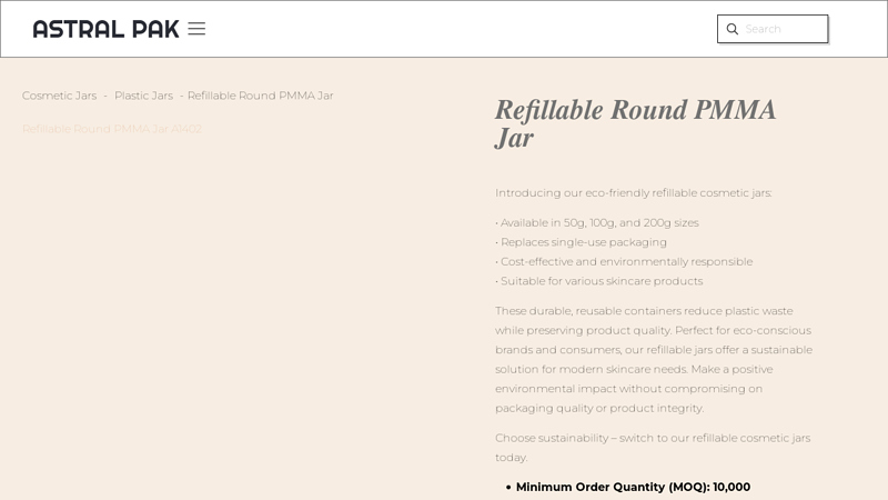 PMMA Round Transparent Jar Cosmetic Jar Empty Cosmetic Jars