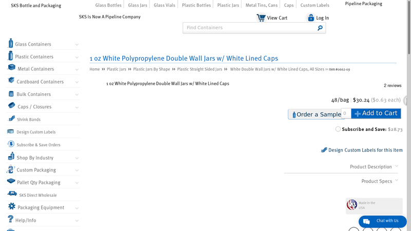 PP Double-wall Cosmetic Jar With Cap