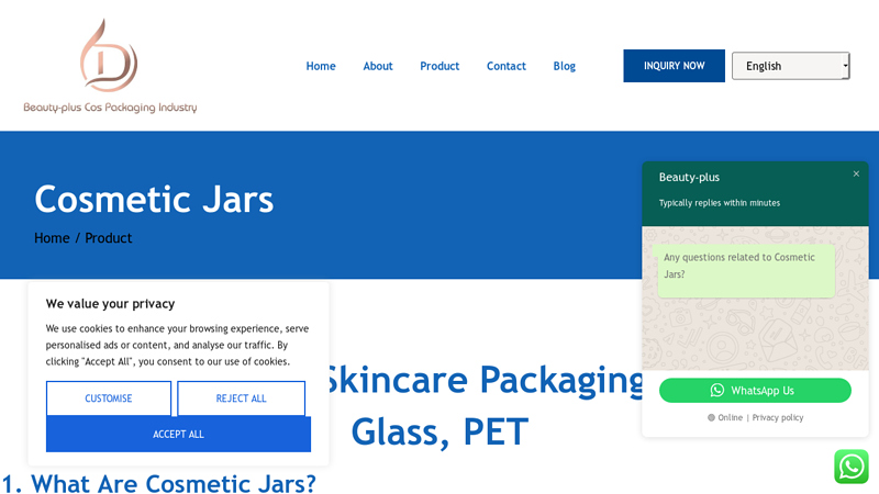 Premium Cosmetic Jar with Elegant Design and Multi-Layer Protection