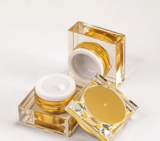 Square Shape PMMA Jar with Refillable Inner