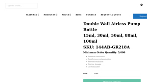Double Wall Refillable Airless Bottle