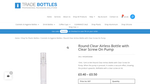 Refillable Clear Round Airless Bottle